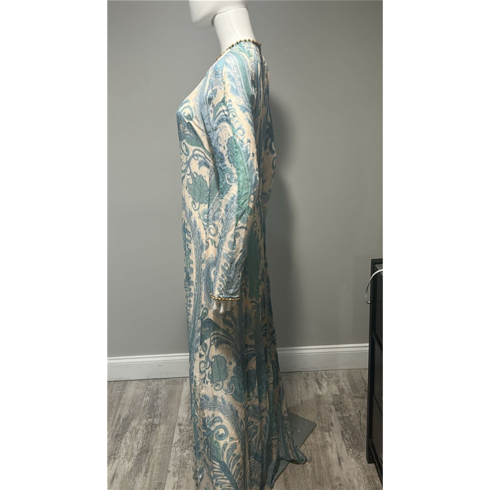Zimmermann Illuminate Turquoise Paisley Long Sleeve Maxi Dress Size 8 (2) - Picture 9 of 16